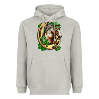 Moon Dust Horse with horseshoe st patricks day Heavyweight Hoodie - FaDigitalArtStudio