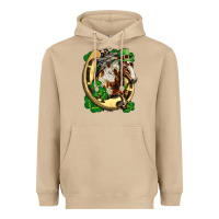 Mushroom Horse with horseshoe st patricks day Heavyweight Hoodie - FaDigitalArtStudio