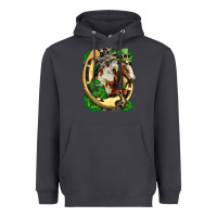 Smoke Horse with horseshoe st patricks day Heavyweight Hoodie - FaDigitalArtStudio