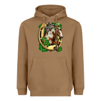 Toasted Coconut Horse with horseshoe st patricks day Heavyweight Hoodie - FaDigitalArtStudio