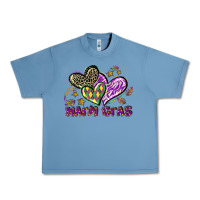 Pebble Blue Mardi Gras heart Urban Heavy Tee - LillyAllenDesigns
