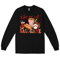 Black take me out to the ball game baseball Long Sleeve Tee - Jasminsmagicworld