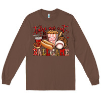 Chestnut take me out to the ball game baseball Long Sleeve Tee - Jasminsmagicworld