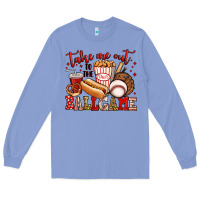Colony Blue take me out to the ball game baseball Long Sleeve Tee - Jasminsmagicworld