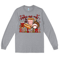 Heather Grey take me out to the ball game baseball Long Sleeve Tee - Jasminsmagicworld