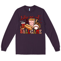 Plum take me out to the ball game baseball Long Sleeve Tee - Jasminsmagicworld