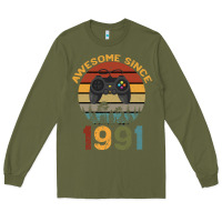 Army Green Awesome Since 1991 Long Sleeve Tee - Bettercallsaul