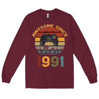Burgundy Awesome Since 1991 Long Sleeve Tee - Bettercallsaul