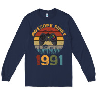 Navy Awesome Since 1991 Long Sleeve Tee - Bettercallsaul