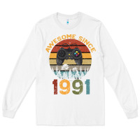 White Awesome Since 1991 Long Sleeve Tee - Bettercallsaul
