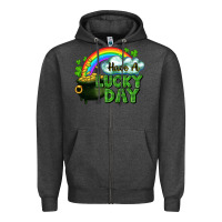Charcoal Heather Have a lucky day Zipper Hoodie - CowGirlArtShop