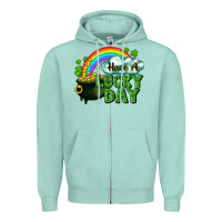 Seafoam Have a lucky day Zipper Hoodie - CowGirlArtShop