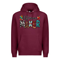 Burgundy difference maker teacher Premium Hoodie - OliviaCreatesArt