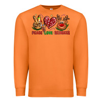 Carrot Peace Love Reindeer Christmas Premium Sweatshirt - BundleAndBundleShop