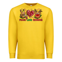 Lemon Peace Love Reindeer Christmas Premium Sweatshirt - BundleAndBundleShop