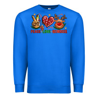 Peace Love Reindeer Christmas Premium Sweatshirt | Teevron