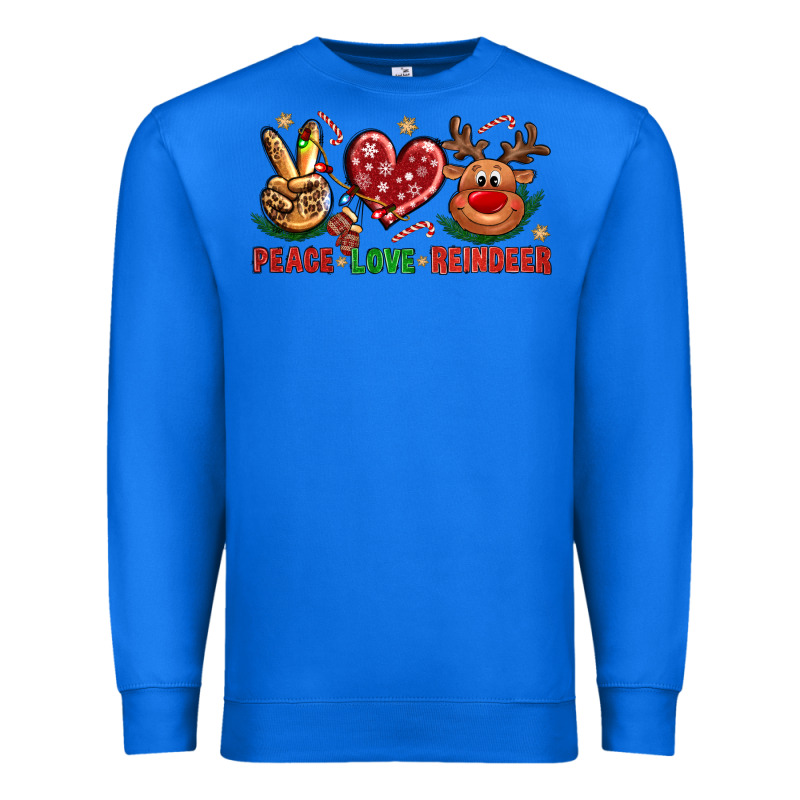 Peace Love Reindeer Christmas Premium Sweatshirt by BundleAndBundleShop | Teevron