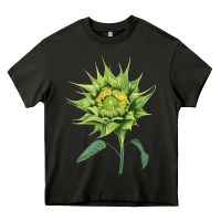 Asphalt sun fill green green sunflower Heavy Core Tee - LillyAllenDesigns