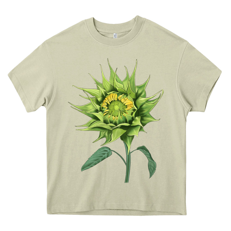 Sun Fill Green Green Sunflower Heavy Core Tee by LillyAllenDesigns | Teevron