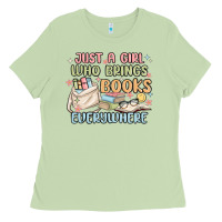 Matcha just a girl who brings books everywhere Ladies Tee - MaliasSmallBusiness