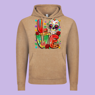 Cinco De Mayo Love Vintage Hoodie Designed By Lillyallendesigns