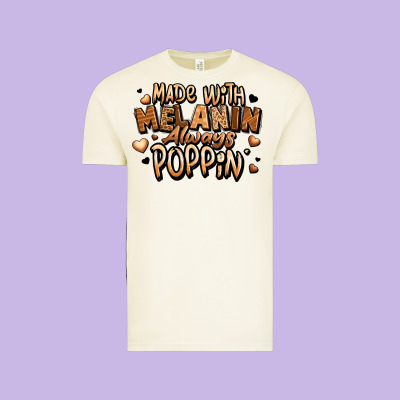 Made With Melanin Always Poppin' Vintage Tee Designed By Lillyallendesigns