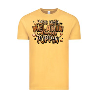 Vintage Mustard made with melanin always poppin' Vintage Tee - LillyAllenDesigns