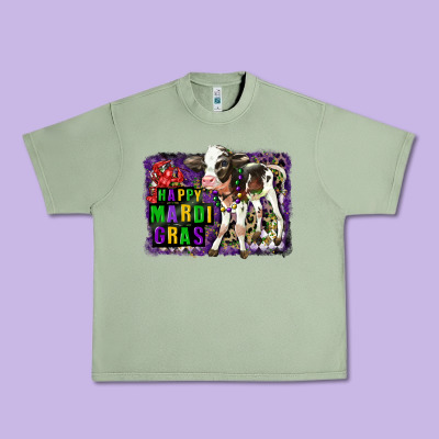 Mardi Gras Calf Urban Heavy Tee Designed By Lillyallendesigns