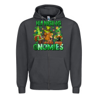 Smoke St. Patrick's Day gnomes Zipper Hoodie - CowGirlArtShop