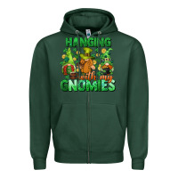 Sports Green St. Patrick's Day gnomes Zipper Hoodie - CowGirlArtShop