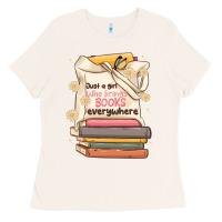 Bone just a girl who brings books everywhere Ladies Tee - MaliasSmallBusiness