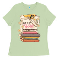 Matcha just a girl who brings books everywhere Ladies Tee - MaliasSmallBusiness