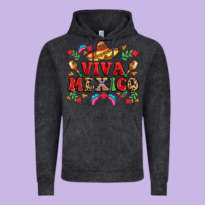 Viva Mexico Vintage Hoodie Designed By Lillyallendesigns