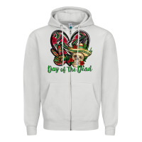 Dove Grey Day of the dead Mexico Zipper Hoodie - HowdyJamesFarm