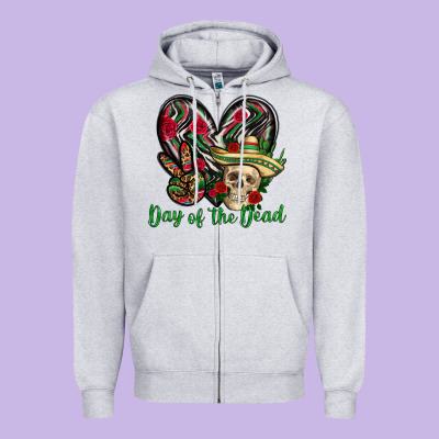 Day Of The Dead Mexico Zipper Hoodie Designed By Howdyjamesfarm