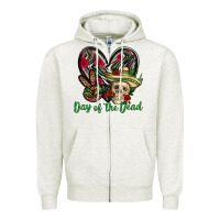 Oatmeal Heather Day of the dead Mexico Zipper Hoodie - HowdyJamesFarm