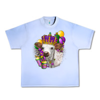Grape Ice Mardi Gras Longhorn Calf Urban Heavy Tee - LillyAllenDesigns