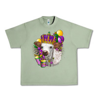 Oil Green Mardi Gras Longhorn Calf Urban Heavy Tee - LillyAllenDesigns