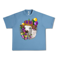 Pebble Blue Mardi Gras Longhorn Calf Urban Heavy Tee - LillyAllenDesigns