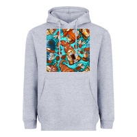 Heather Grey coffee and barista gnomes with glitter seamless pattern bbs Heavyweight Hoodie - BundleAndBundleShop