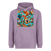 Lavender coffee and barista gnomes with glitter seamless pattern bbs Heavyweight Hoodie - BundleAndBundleShop