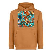 Meerkat coffee and barista gnomes with glitter seamless pattern bbs Heavyweight Hoodie - BundleAndBundleShop