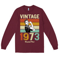 Burgundy Vintage 1973 Orginial Parts Long Sleeve Tee - Bettercallsaul