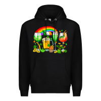 Black wine glasses st. patricks Premium Hoodie - OliviaCreatesArt
