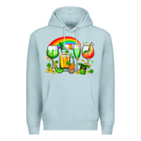 Blue Mist wine glasses st. patricks Premium Hoodie - OliviaCreatesArt