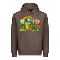 Coffee wine glasses st. patricks Premium Hoodie - OliviaCreatesArt