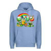Colony Blue wine glasses st. patricks Premium Hoodie - OliviaCreatesArt