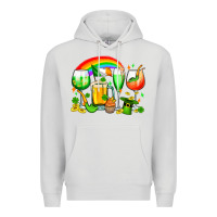 Dove Grey wine glasses st. patricks Premium Hoodie - OliviaCreatesArt
