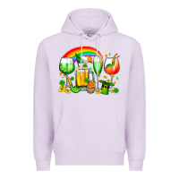 Lilac wine glasses st. patricks Premium Hoodie - OliviaCreatesArt