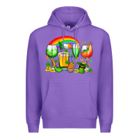 Purple wine glasses st. patricks Premium Hoodie - OliviaCreatesArt